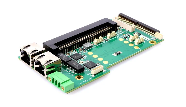 EPB-D2251 Strom- + Dual-LAN-Erweiterungsboard · 9-36V Weitspannung + intelligente Lüfter-Temperaturregelung