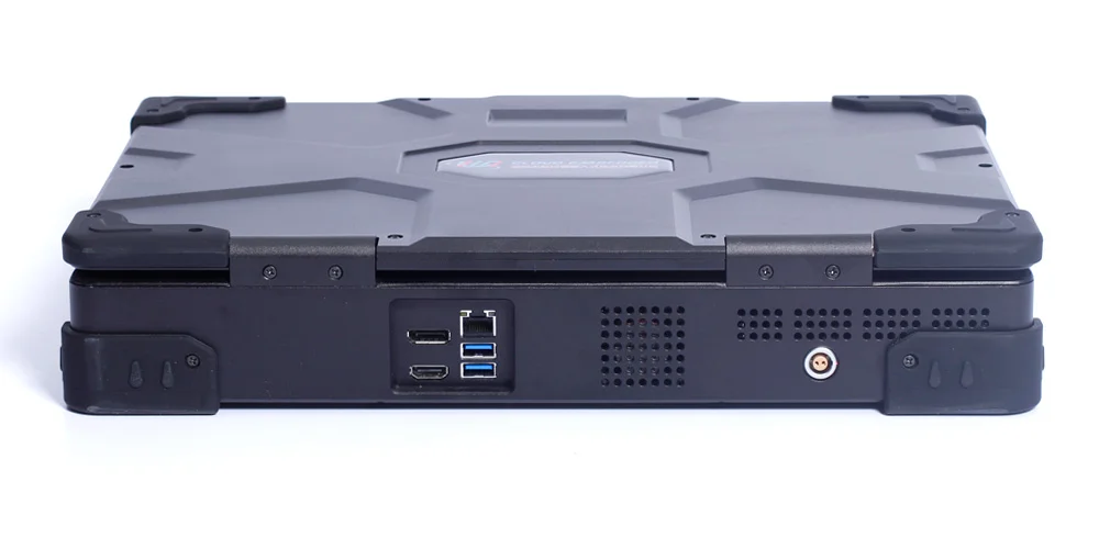 MPC-AS-W150-T1-A robuste tragbare Single-Screen-Workstation - I/O-Layout Rückblende