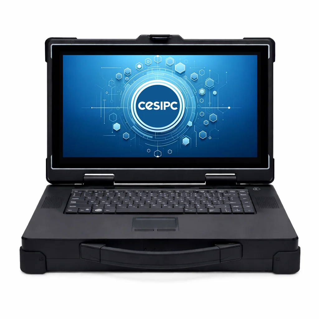 MPC-AS-W150-T1-A robuste tragbare Single-Screen-Workstation - Frontansicht - CESIPC