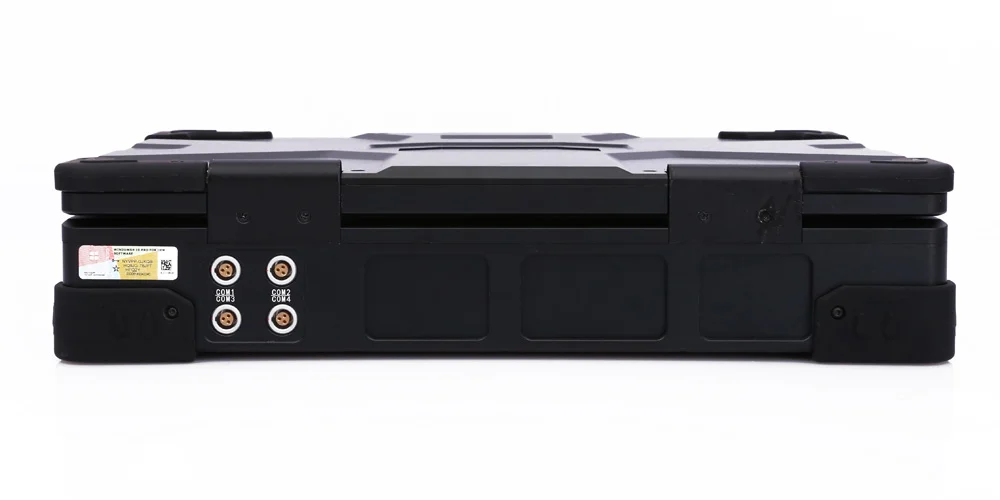 MPC-AS-W150-T2-A robuste tragbare Dual-Screen-Workstation - I/O-Layout Frontblende