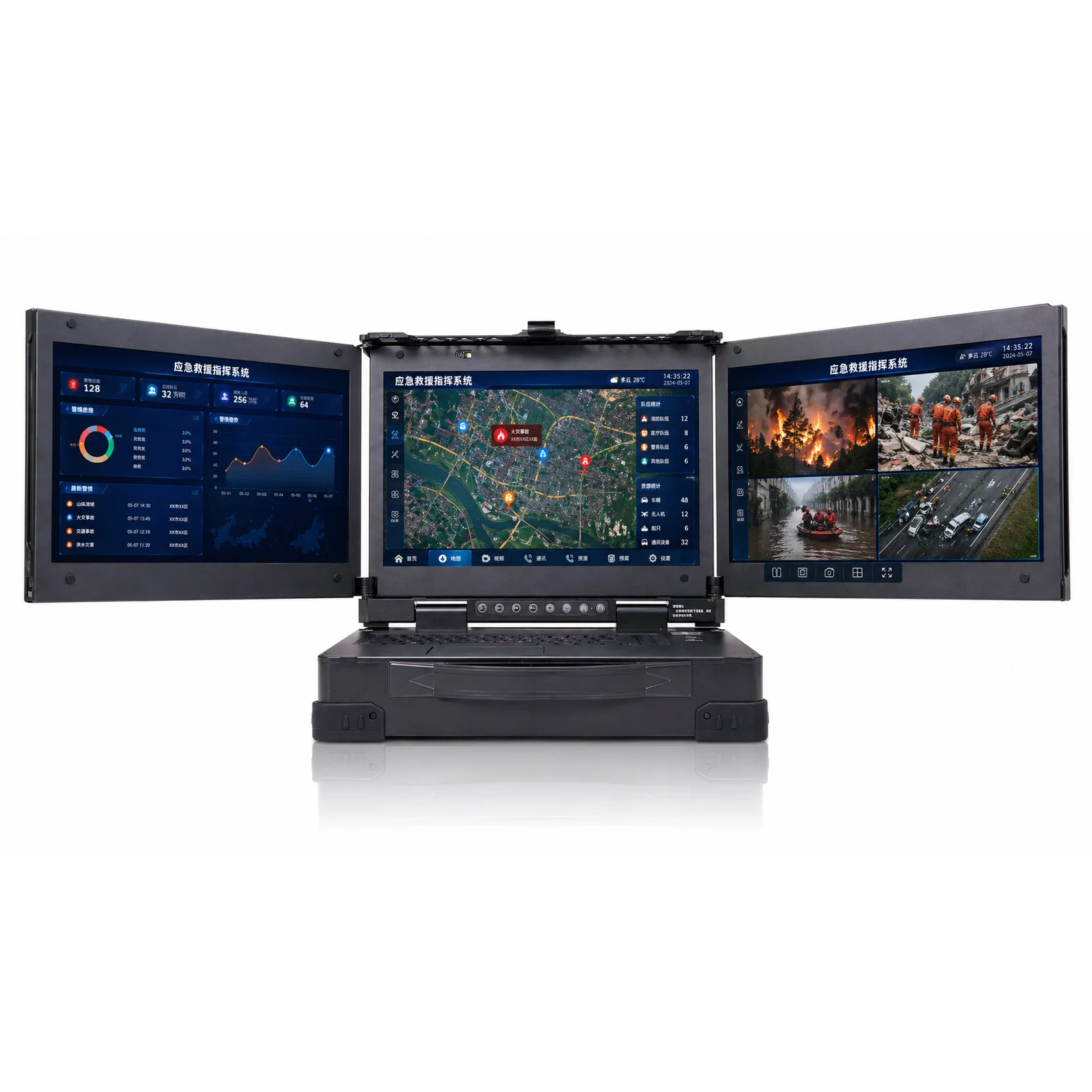 MPC-AS-W150-T3-A multifunktionale tragbare Konsole Frontansicht Hauptbild — CESIPC