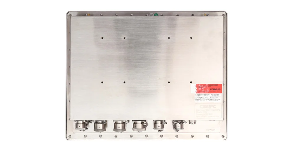 WPC-S1562A-G fully sealed high-protection panel PC (G-grade / IP69K) - rear panel I/O layout