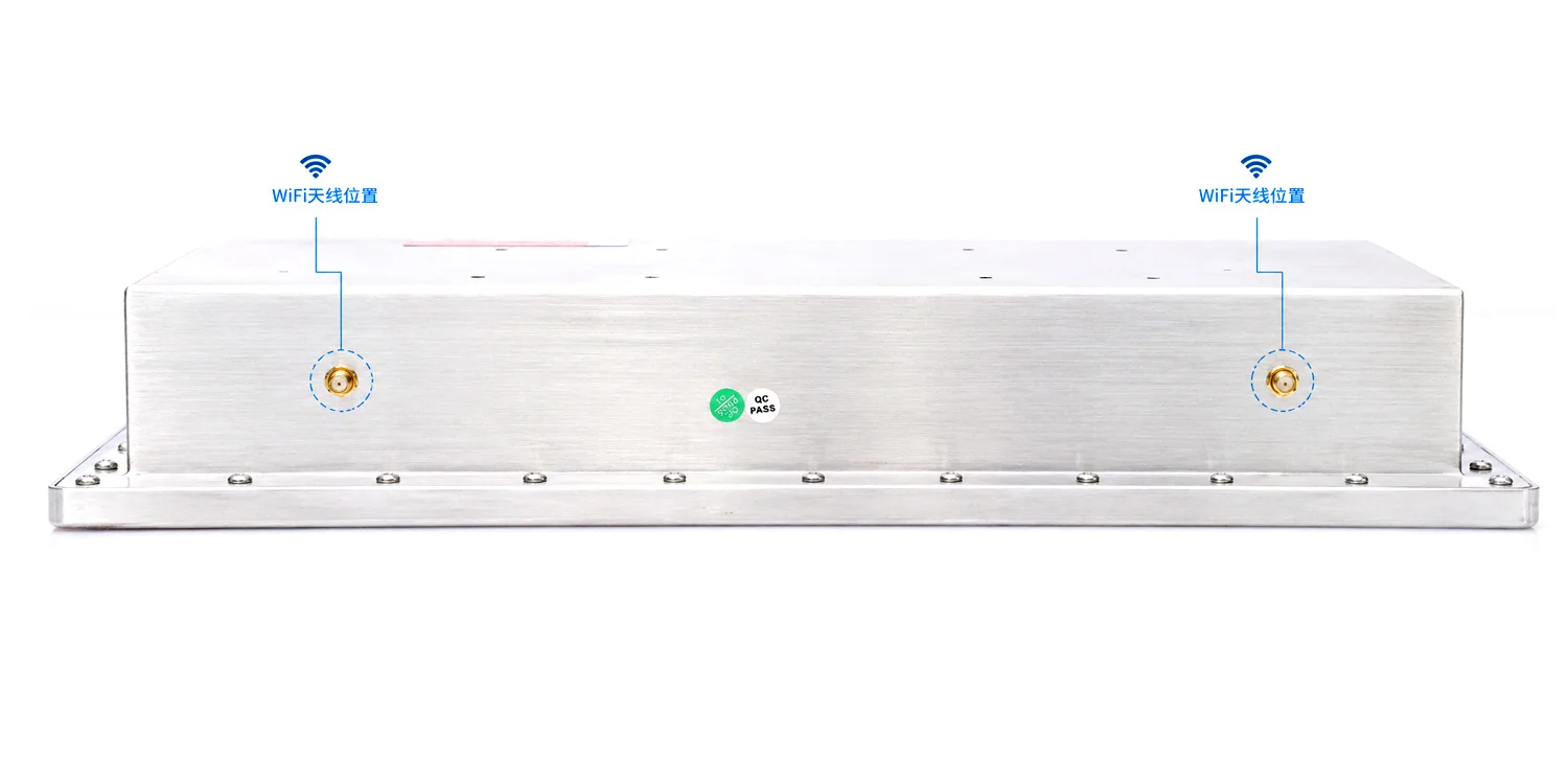 WPC-W1522A-G fully enclosed high-protection panel PC (G grade / IP69K) - rear-panel I/O layout