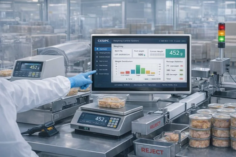 WPC-W2492A-L widescreen light-duty panel PC (L grade / IP65) - recording, monitoring & weighing application